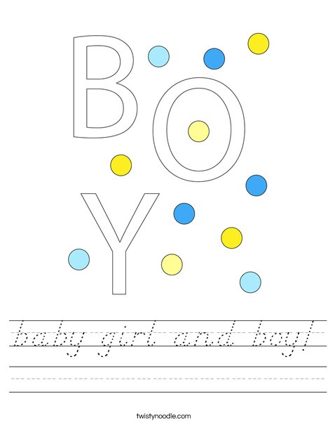 It's a Boy! Worksheet