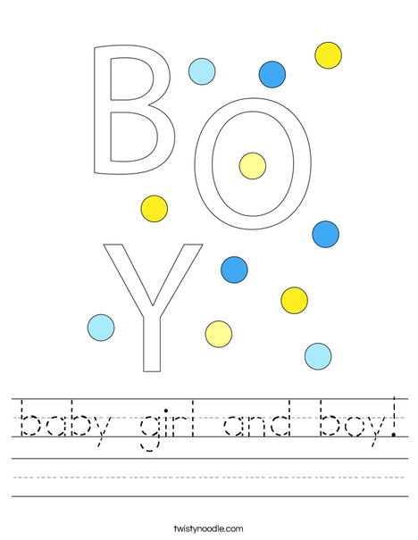 It's a Boy! Worksheet