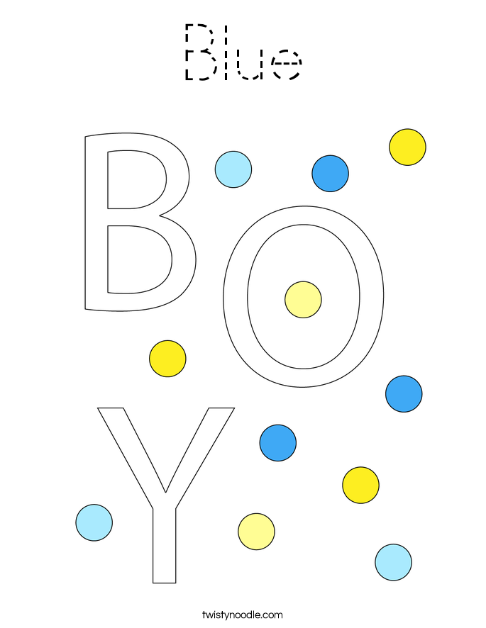 Blue Coloring Page