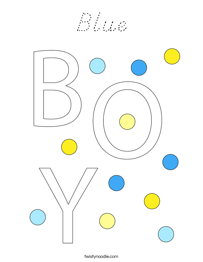Blue Coloring Page