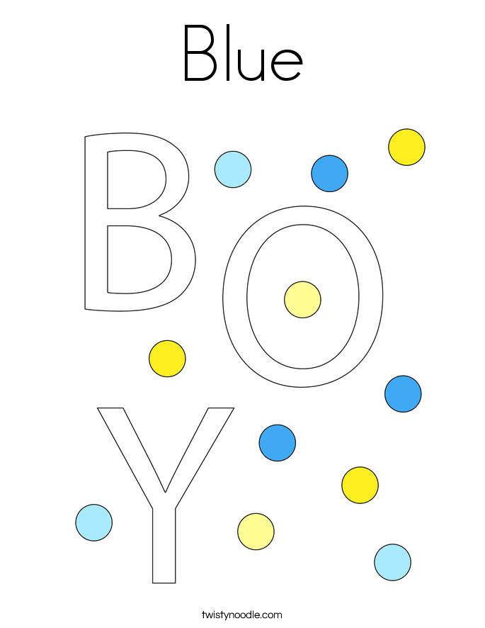 Blue Coloring Page