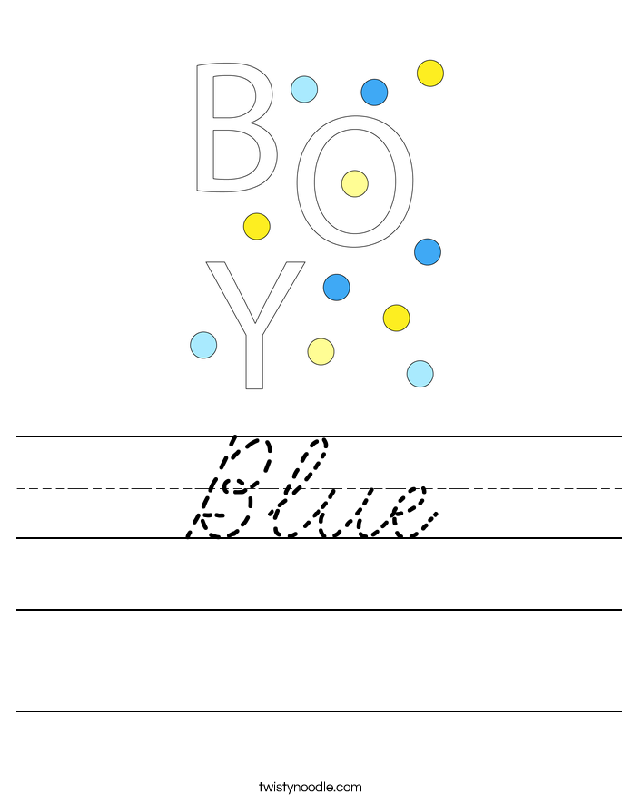 Blue Worksheet
