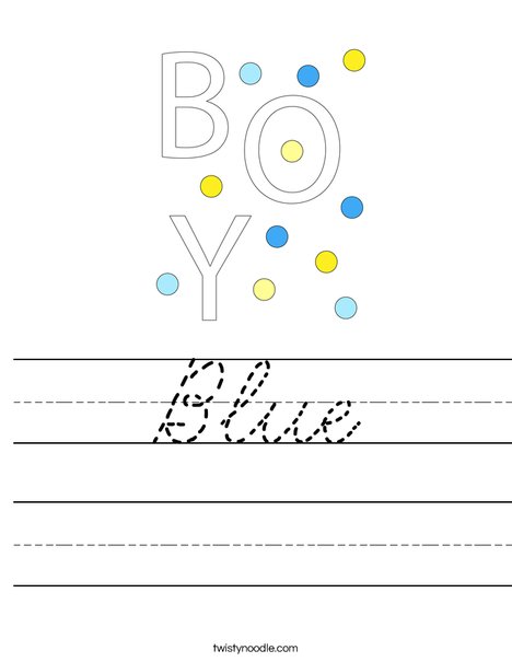 It's a Boy! Worksheet
