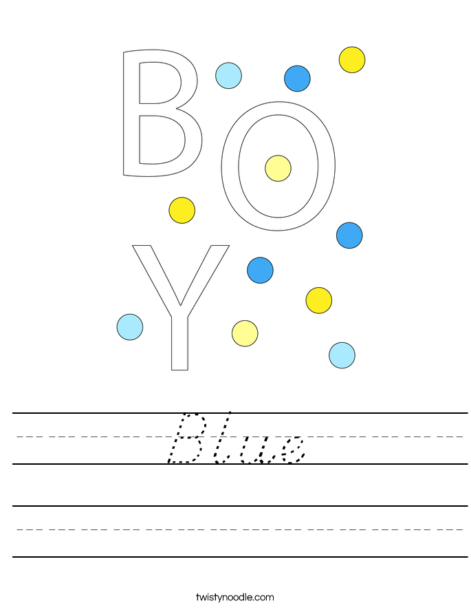 Blue Worksheet