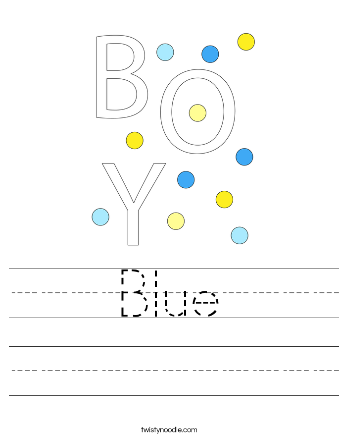 Blue Worksheet