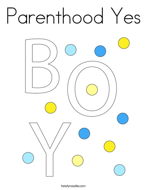 It's a Boy! Coloring Page