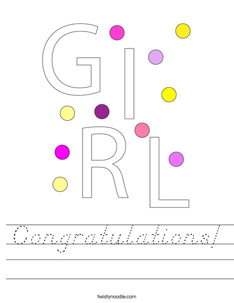 It's a Girl! Worksheet