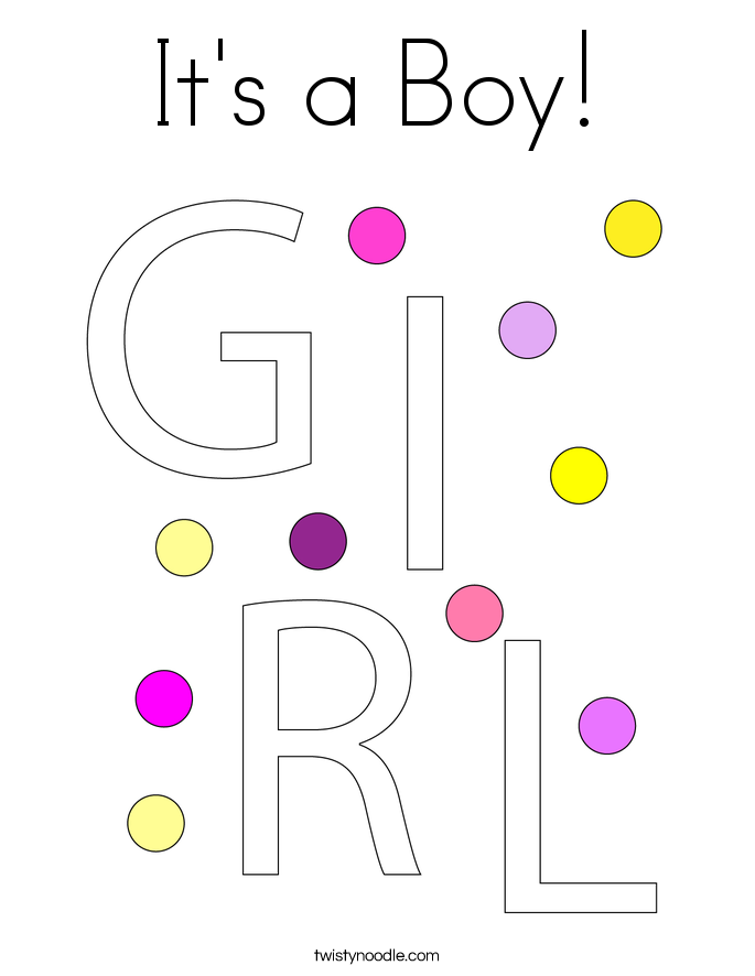 It's a Boy! Coloring Page