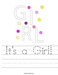 It's a Girl Coloring Page - Twisty Noodle