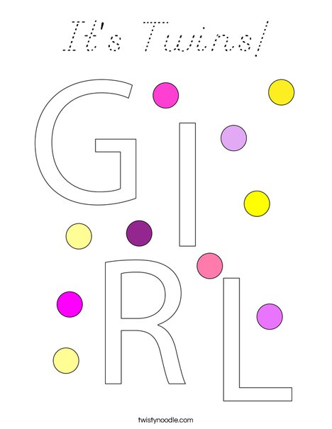 It's a Girl! Coloring Page