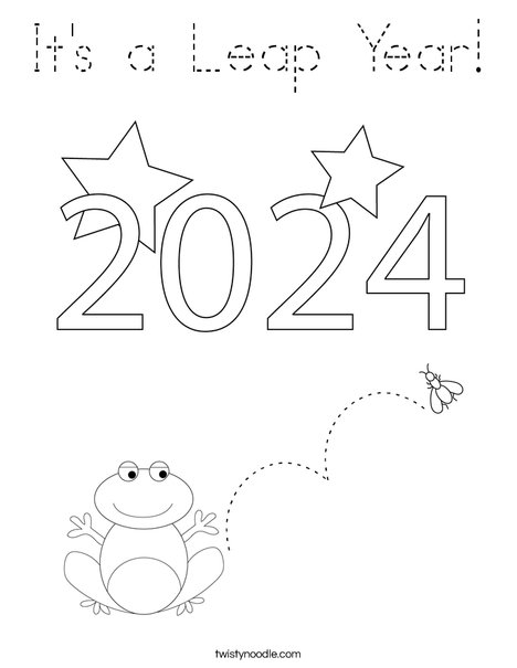It's a Leap Year! Coloring Page