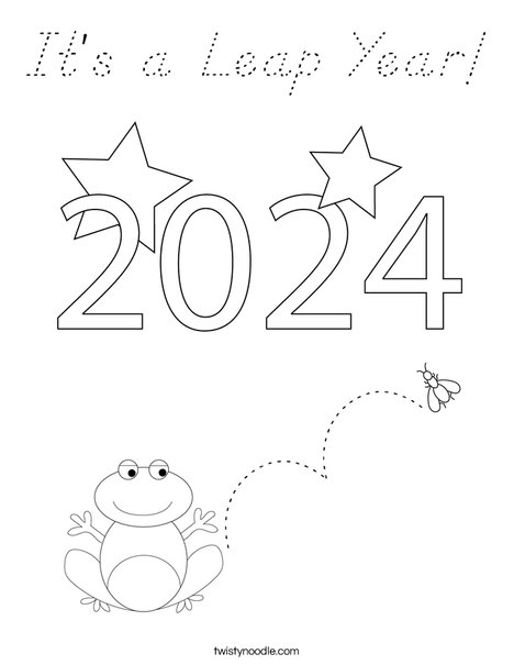 It's a Leap Year! Coloring Page