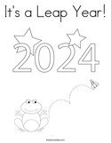 It's a Leap Year Coloring Page