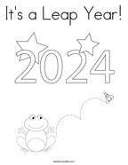 It's a Leap Year Coloring Page