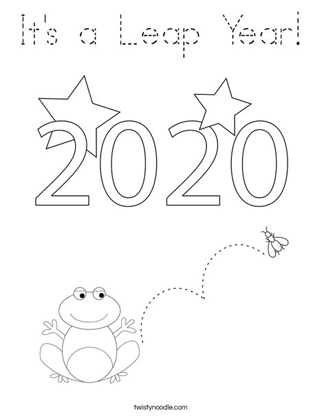 It's a leap year! Coloring Page