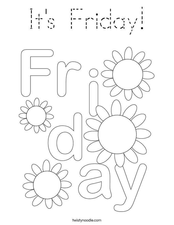 It's Friday! Coloring Page