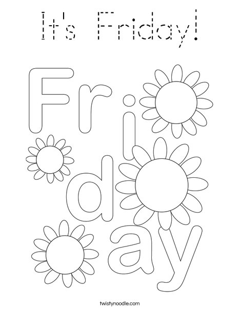 It's Friday! Coloring Page