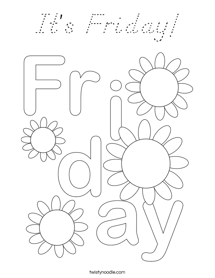 It's Friday! Coloring Page