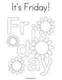 It's Friday Coloring Page