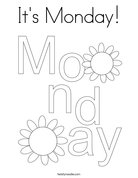 It's Monday! Coloring Page