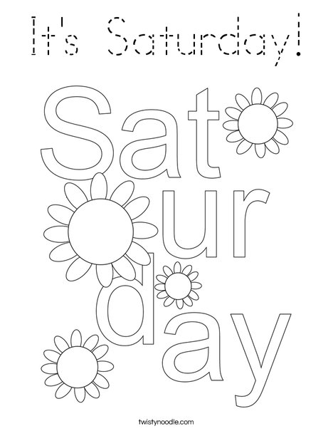 It's Saturday! Coloring Page