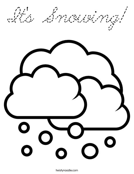 It's Snowing! Coloring Page