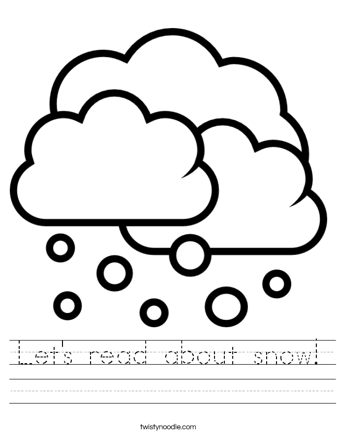 Let's read about snow! Worksheet