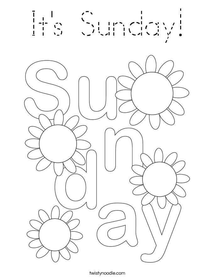 It's Sunday! Coloring Page