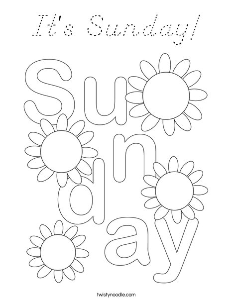 It's Sunday! Coloring Page