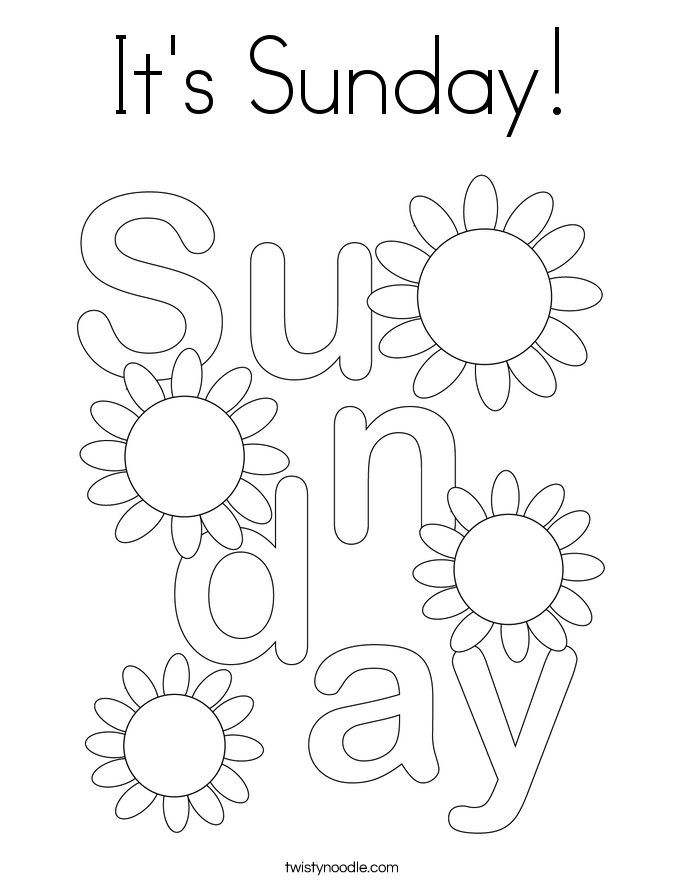 It's Sunday! Coloring Page