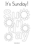 It's Sunday Coloring Page