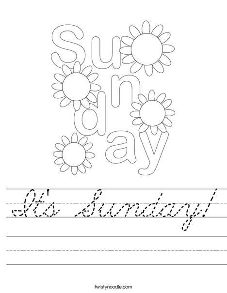 It's Sunday! Worksheet