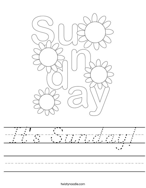 It's Sunday! Worksheet