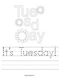 It's Tuesday! Worksheet