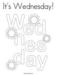 It's Wednesday! Coloring Page