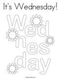 It's Wednesday Coloring Page