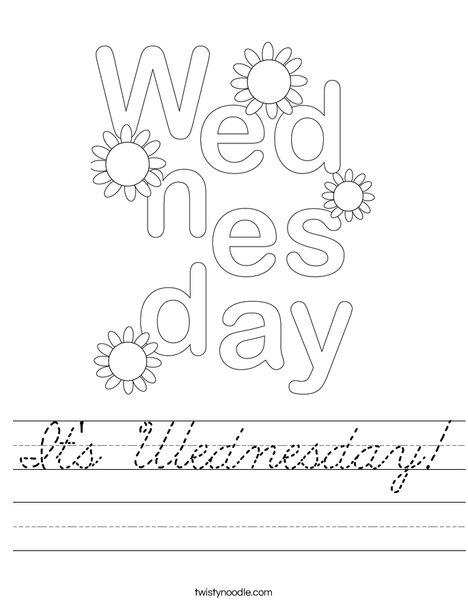 It's Wednesday! Worksheet