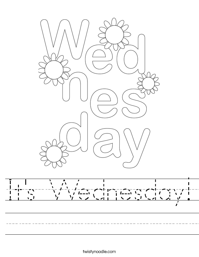 It's Wednesday! Worksheet