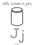 Jelly comes in jars. Coloring Page