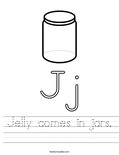 Jelly comes in jars. Worksheet