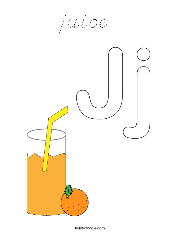 juice Coloring Page