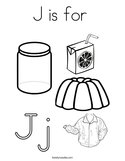 J is for  Coloring Page