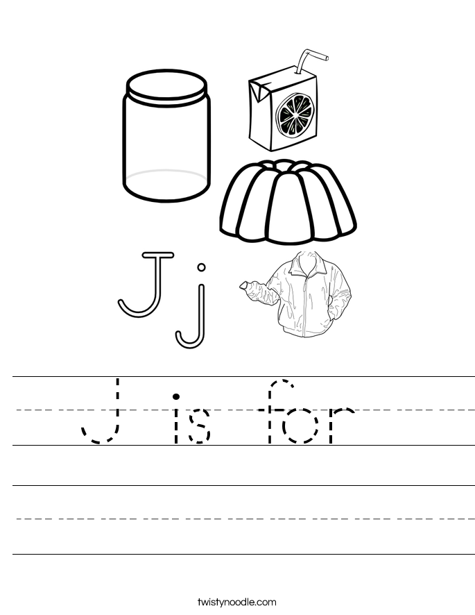 J is for  Worksheet