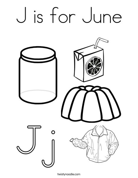 J is for Coloring Page