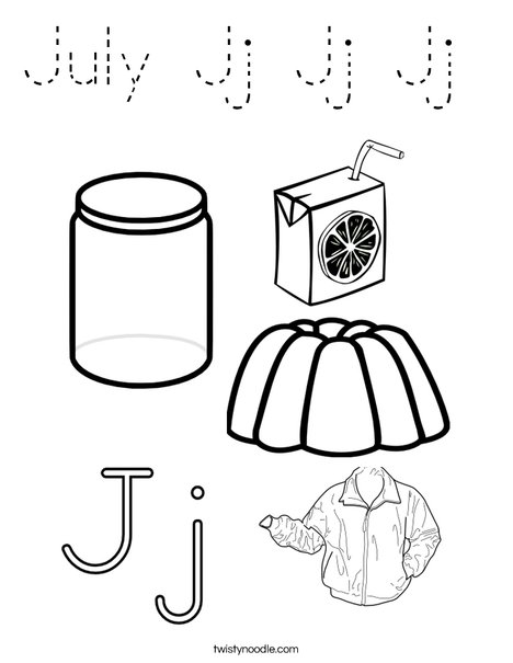 J is for Coloring Page