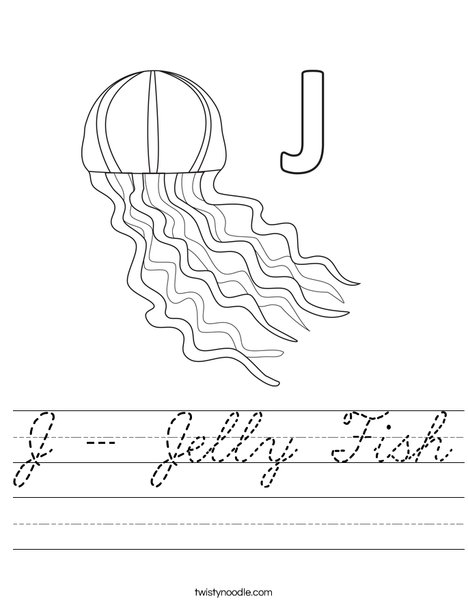 J Jellyfish Worksheet
