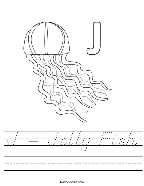 J Jellyfish Worksheet
