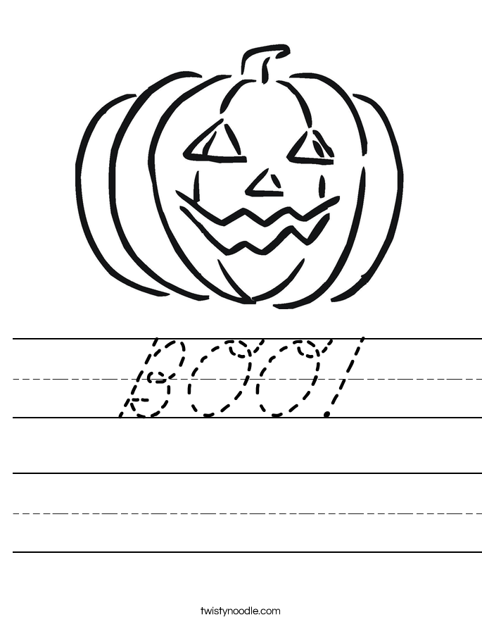 BOO! Worksheet