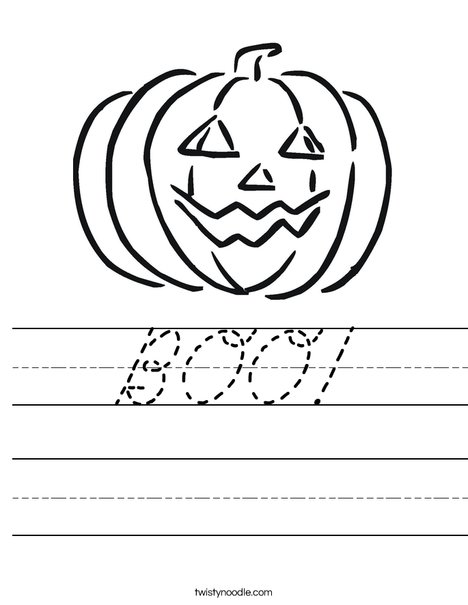 Happy Jack O' Lantern Worksheet