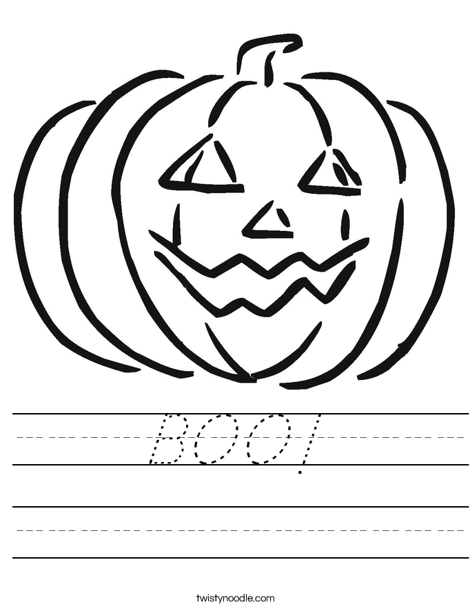 BOO! Worksheet
